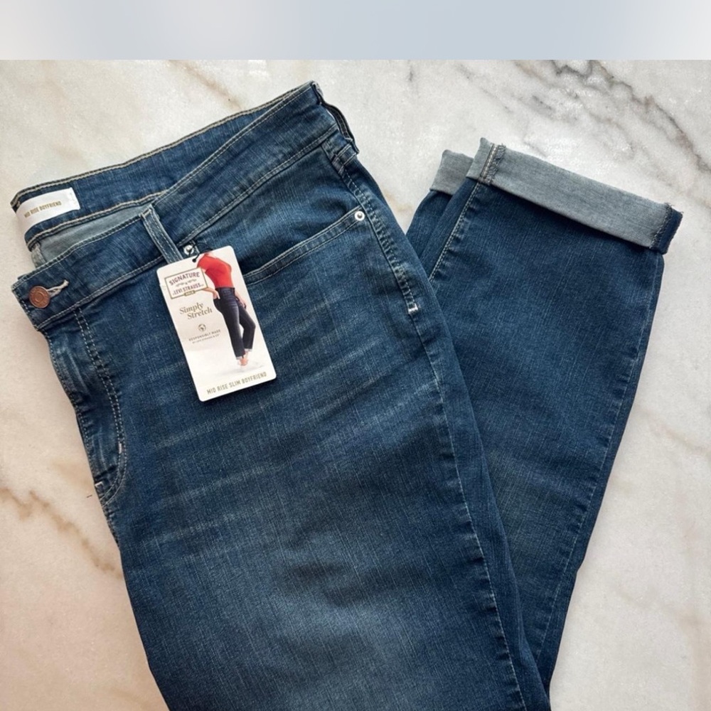 Signature Blue Skinny Jeans with Rolled Hem